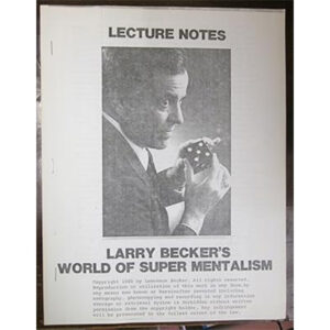 Larry Becker - Lecture Notes World of Super Mentalism