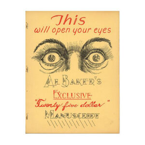 Al Baker's Exclusive Twenty-Five Dollar Manuscript